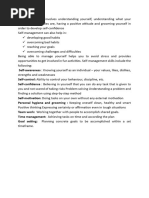 Essential Self Management Skills Guide | PDF | Self Awareness | Self ...