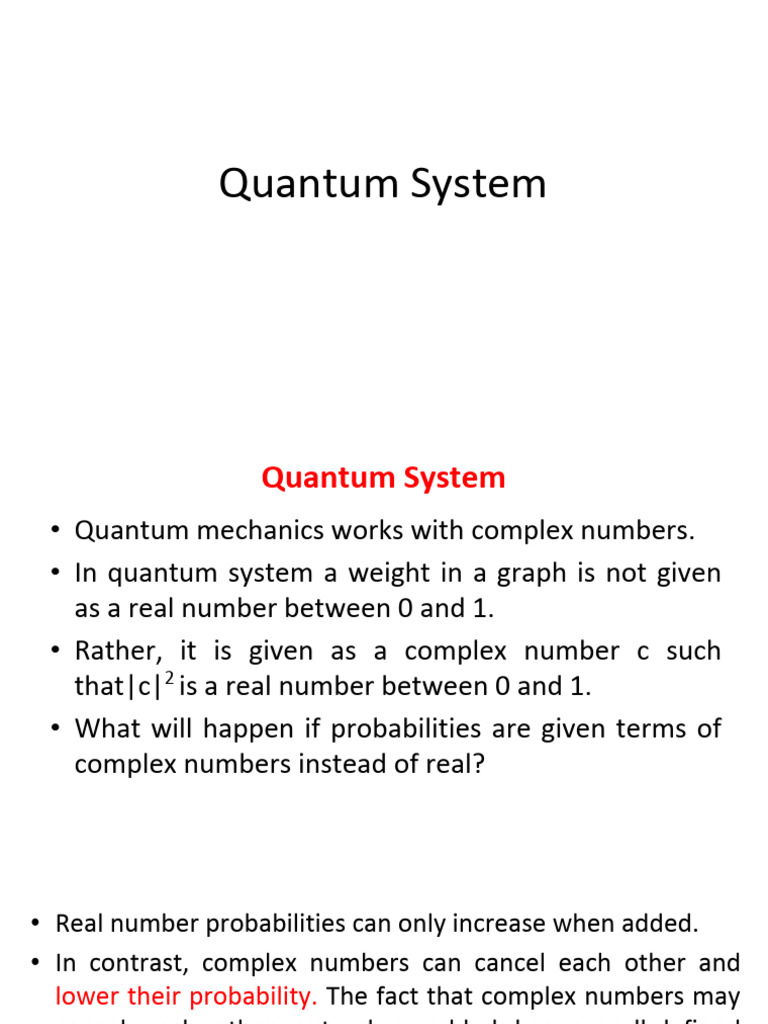Quantum System | PDF | Matrix (Mathematics) | Quantum Mechanics