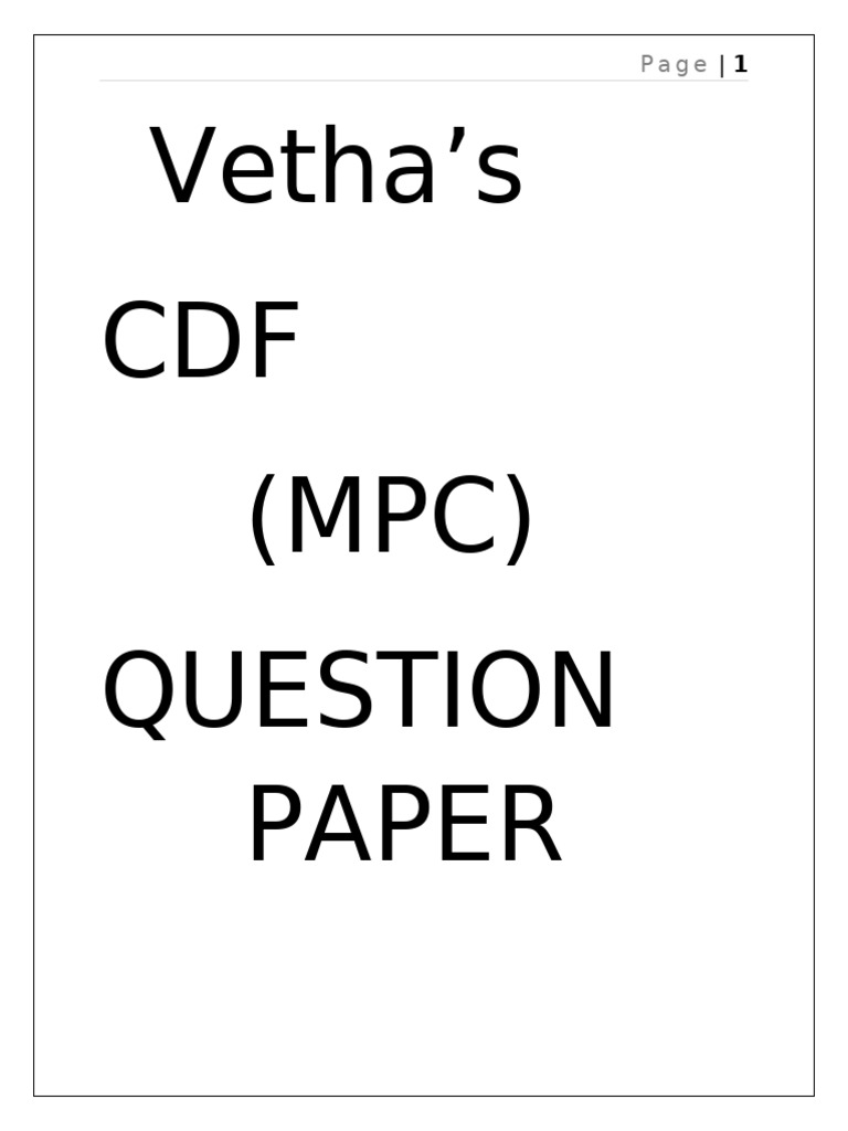 CDF MPC | PDF | Triangle | Area