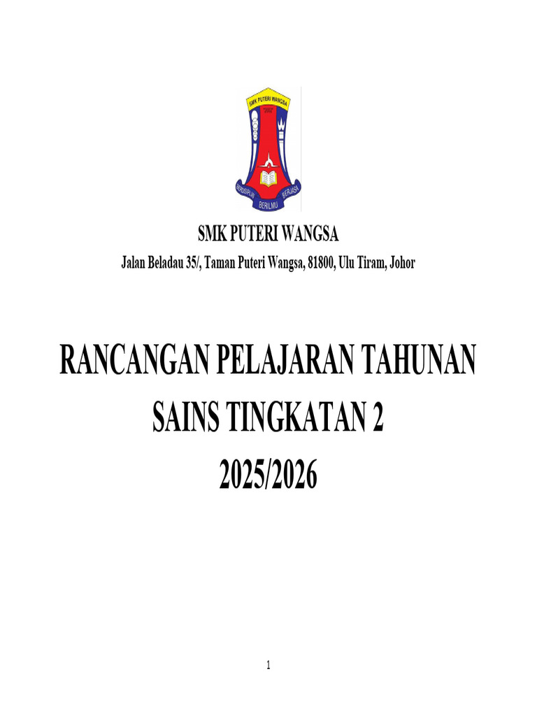 Rpt 2025 Sains t2 | PDF
