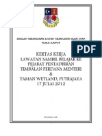 Kertas Kerja Lawatan Ke Pejabat TPM Dan Wetland (Word 2010)
