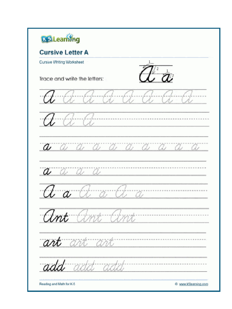 Cursive Letters | PDF