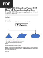ICSE Class 10 Computer Applications Papers | PDF | Method (Computer ...