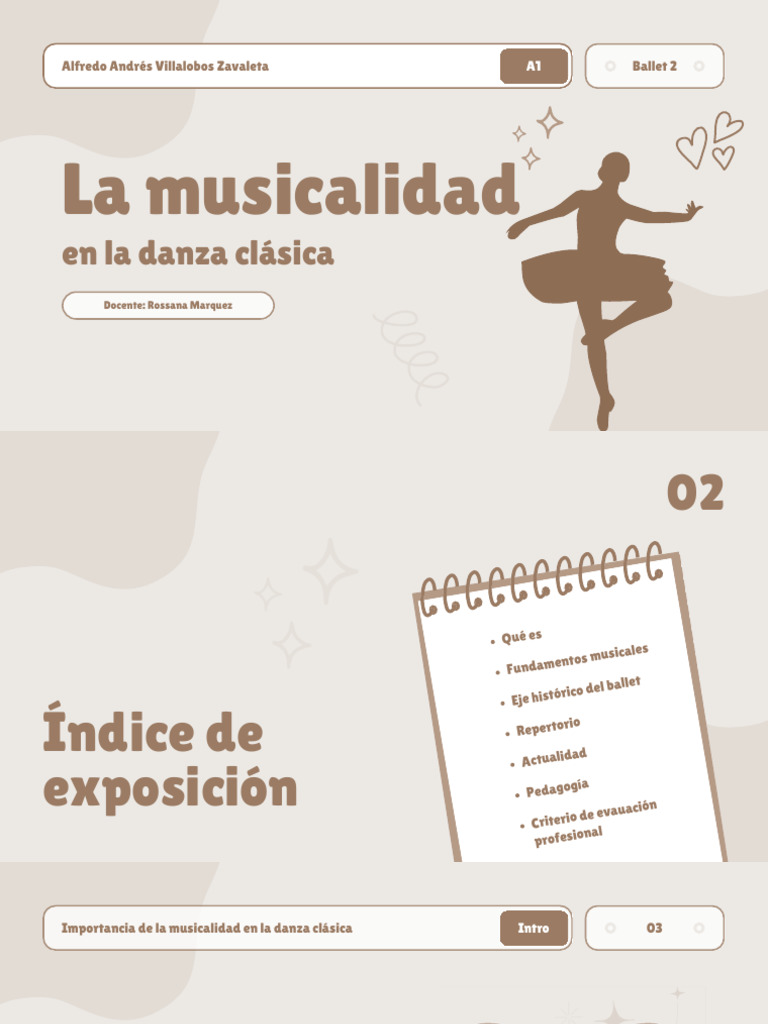 Musicalidad en La Danza Clásica | PDF | Bailes | Ballet
