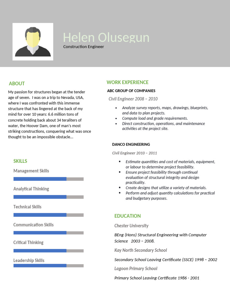 Myjobmag-Building-and- Condtruction-Experienced-CV 2 | PDF