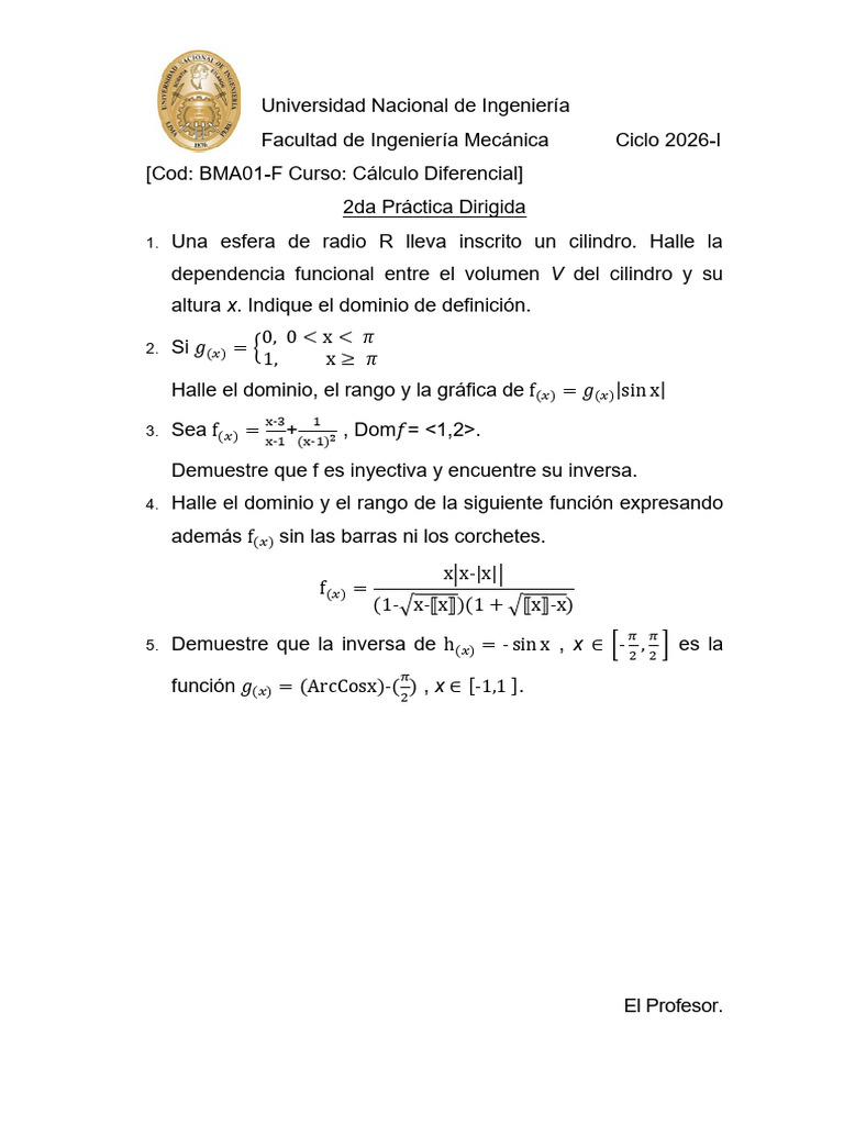 2da Practica Dirigida Ec. Diferenciales Fim Uni | PDF