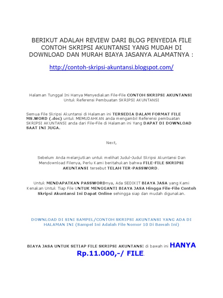 CONTOH SKRIPSI AKUNTANSI KEPERILAKUAN PDF