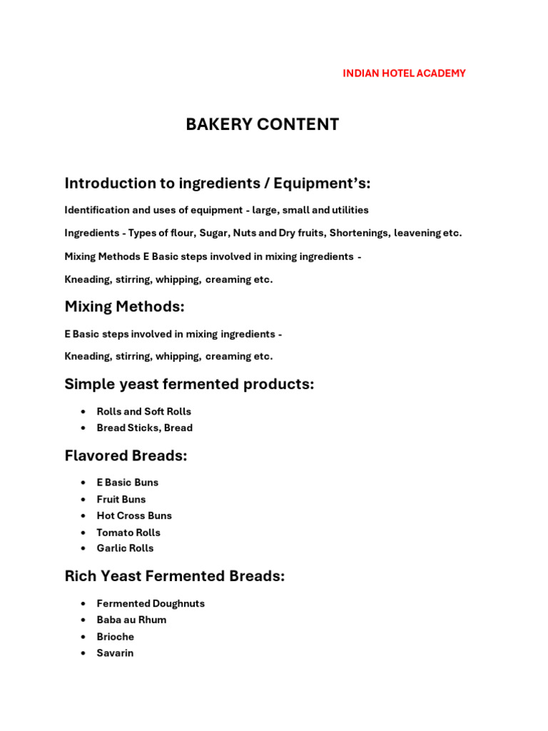Bakery PDF | PDF