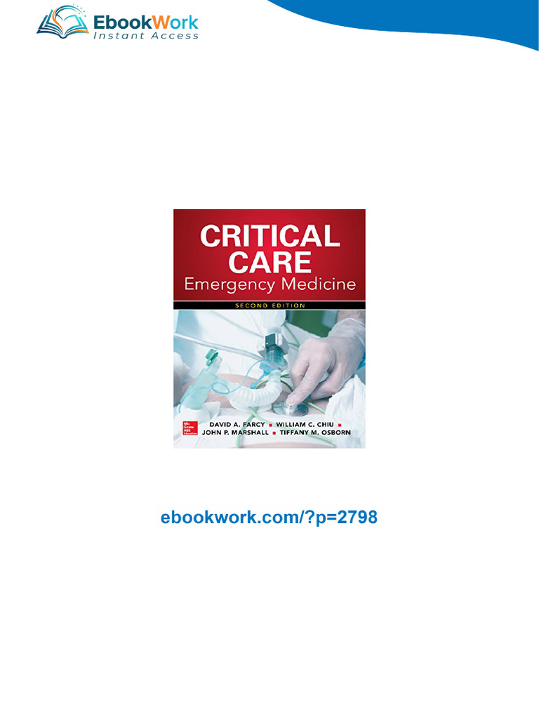 Critical Care Emergency Medicine, Second Edition 2nd Edition, complete ...