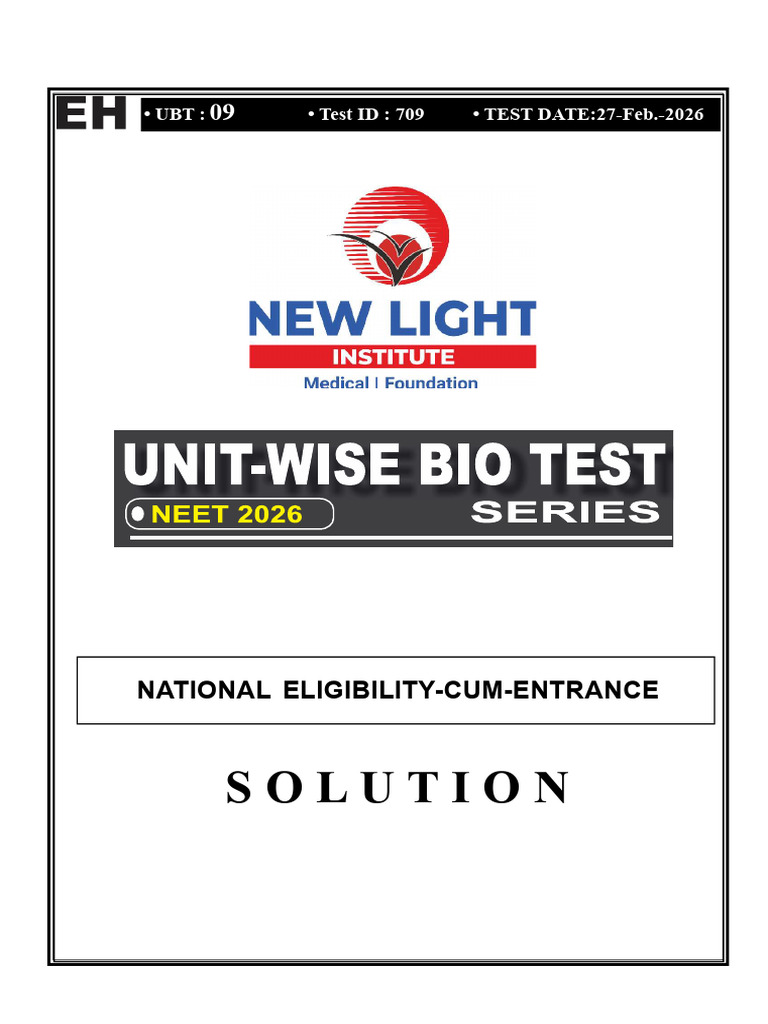 UBT 9 Soution (27 Feb) Sol | PDF | Medical Specialties | Clinical Medicine