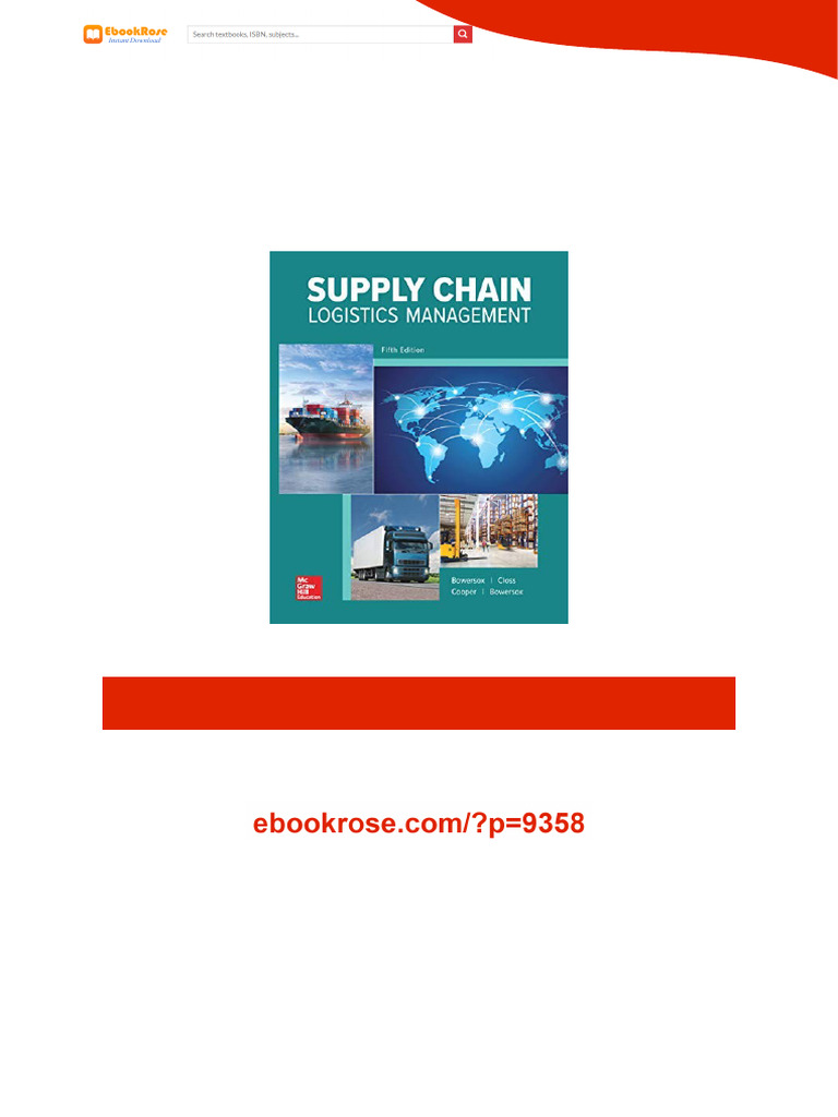Supply Chain Logistics Management 5th Edition by Donald Bowersox ...