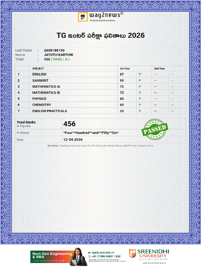 2658188150 Tg Inter Marks Memo | PDF