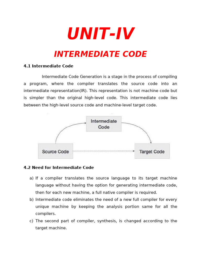 r23 Unit - IV by Ram Part-1 | PDF | Compiler | Source Code