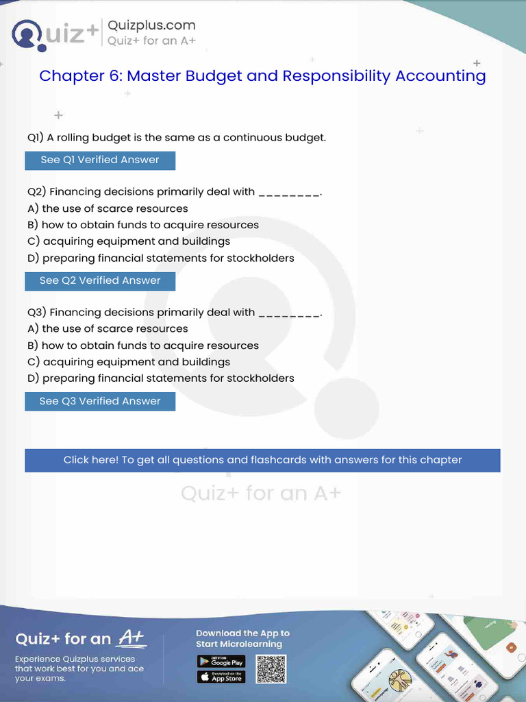 A Rolling Budget is the Same as a Continuous Budget | PDF | Cost Of ...