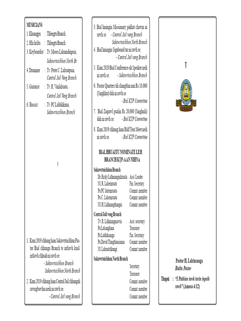 Bial KTP_Conference Programme | PDF | Chess Openings | Chess Theory