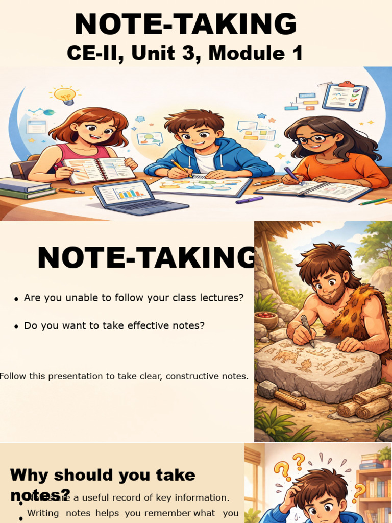 CE Unit 3 Mod 1 Note Taking | PDF | Cognition