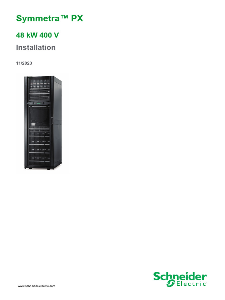Symmetra™PX 48 kW400V Installation | PDF | Power Supply | Electrical ...