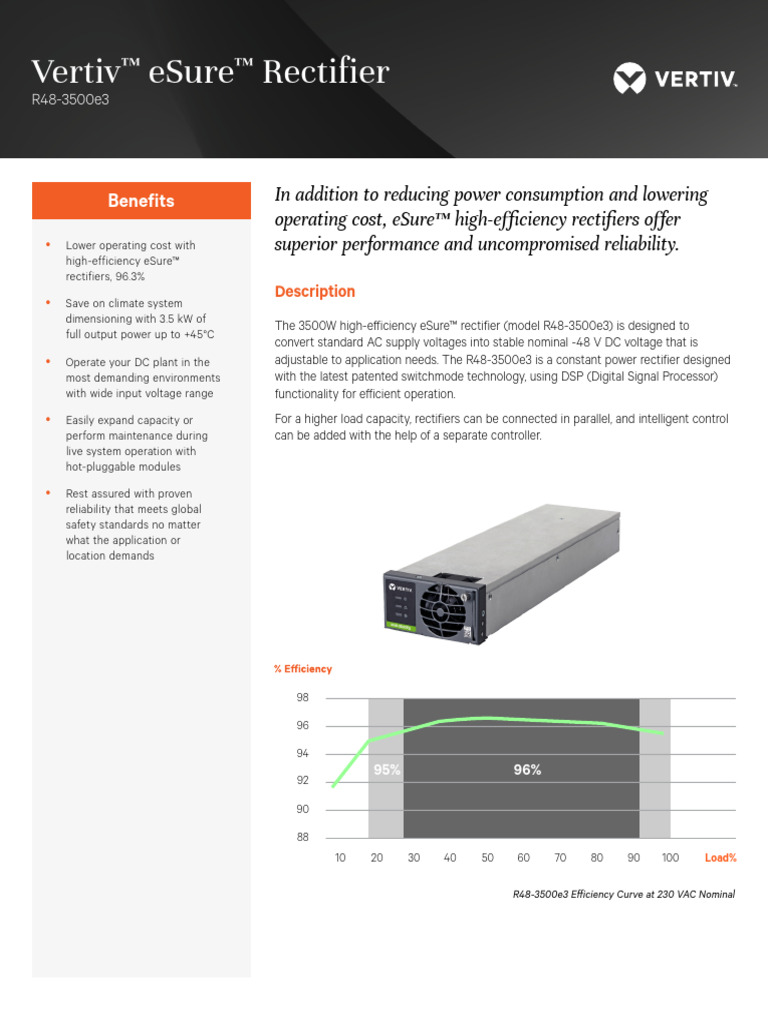r48-3500e3-rectifier 3500W | PDF | Rectifier | Alternating Current