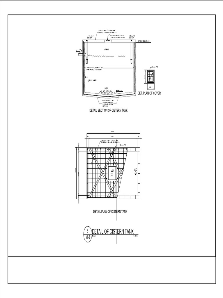 Cistern Tank Details | PDF | Building Materials | Building Engineering
