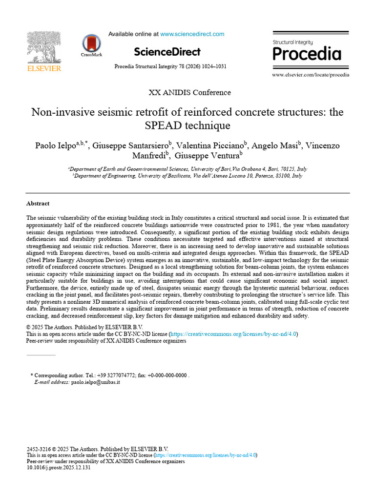 Non Invasive Seismic Retrofit of Reinforced Concrete Structures | PDF ...
