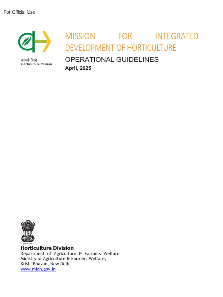Midh (English) Guidline 25-26 | PDF | Horticulture | Agriculture