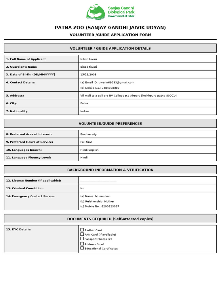 Zoo Application 144 | PDF