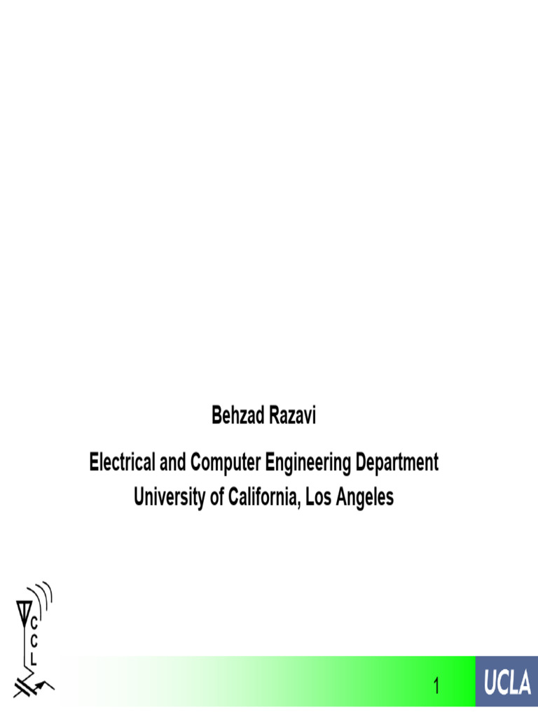 Analog IC Design_Professor Behzad Razavi | PDF | Amplifier | Electronic ...