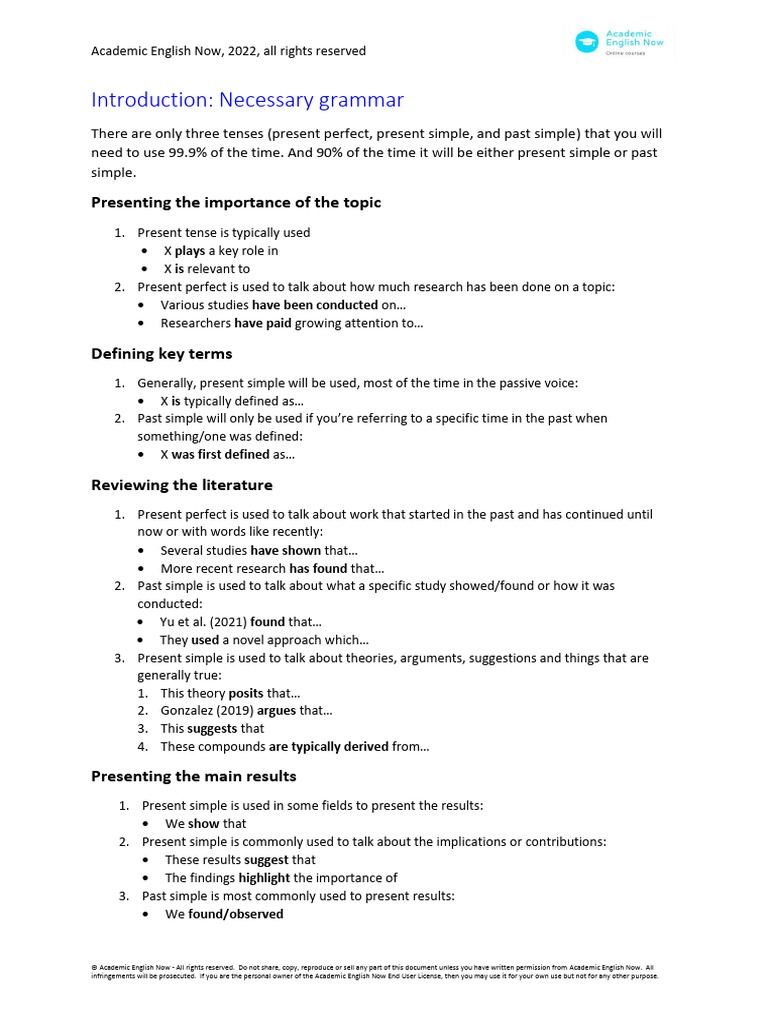 Introduction Necessary Grammar Cheatsheet | PDF | Language Mechanics ...
