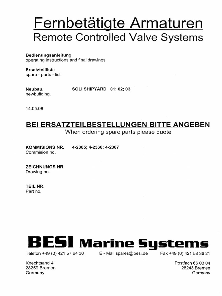 BESI Marine System Final Drawings | PDF