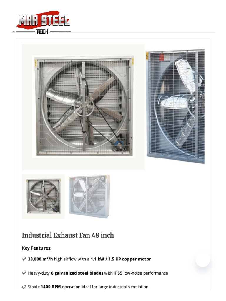 Industrial Exhaust Fan 48 Inch | PDF