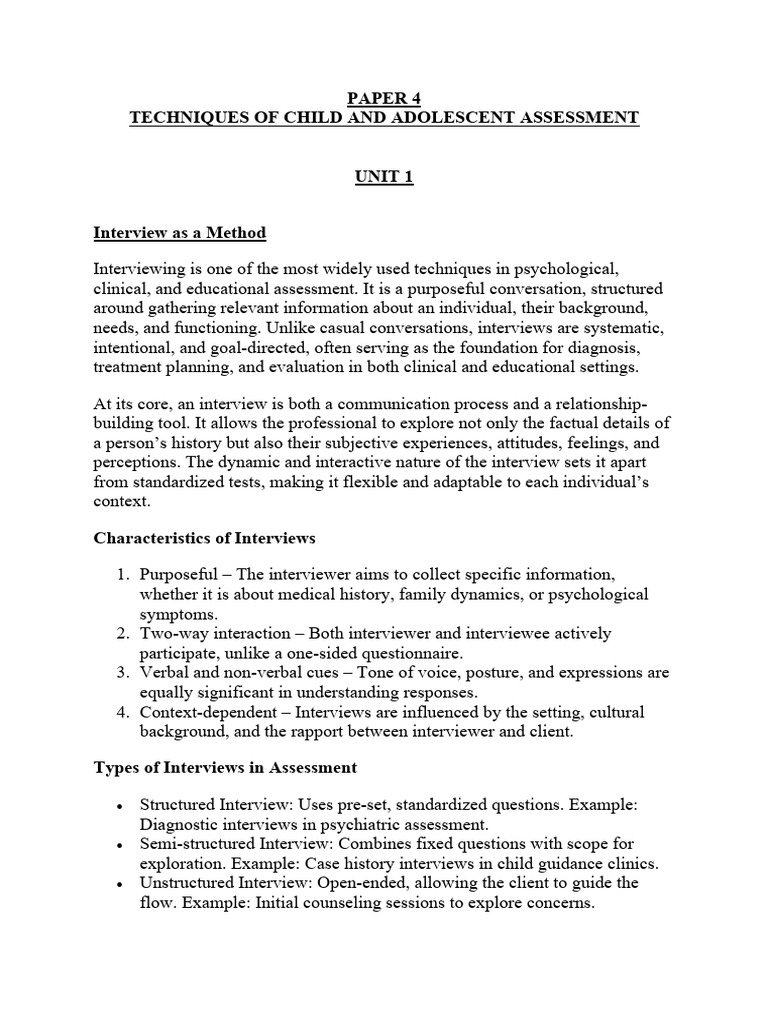PAPER 3 Techniques | PDF | Wechsler Adult Intelligence Scale | Intelligence