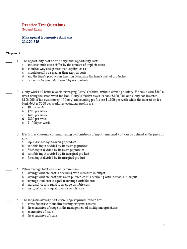 Short-Run Profit Maximization in Economics | PDF | Average Cost | Long ...