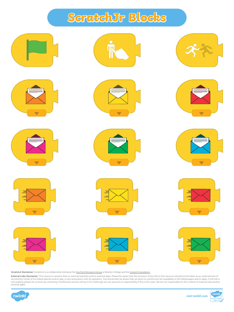 t i 028 Scratchjr Blocks Ver 1 | PDF | Educational Materials ...