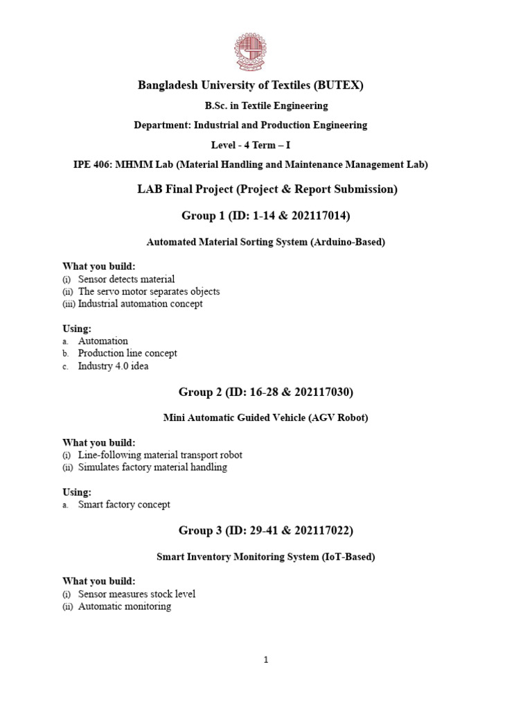 LAB Final Project MHMM Lab | PDF