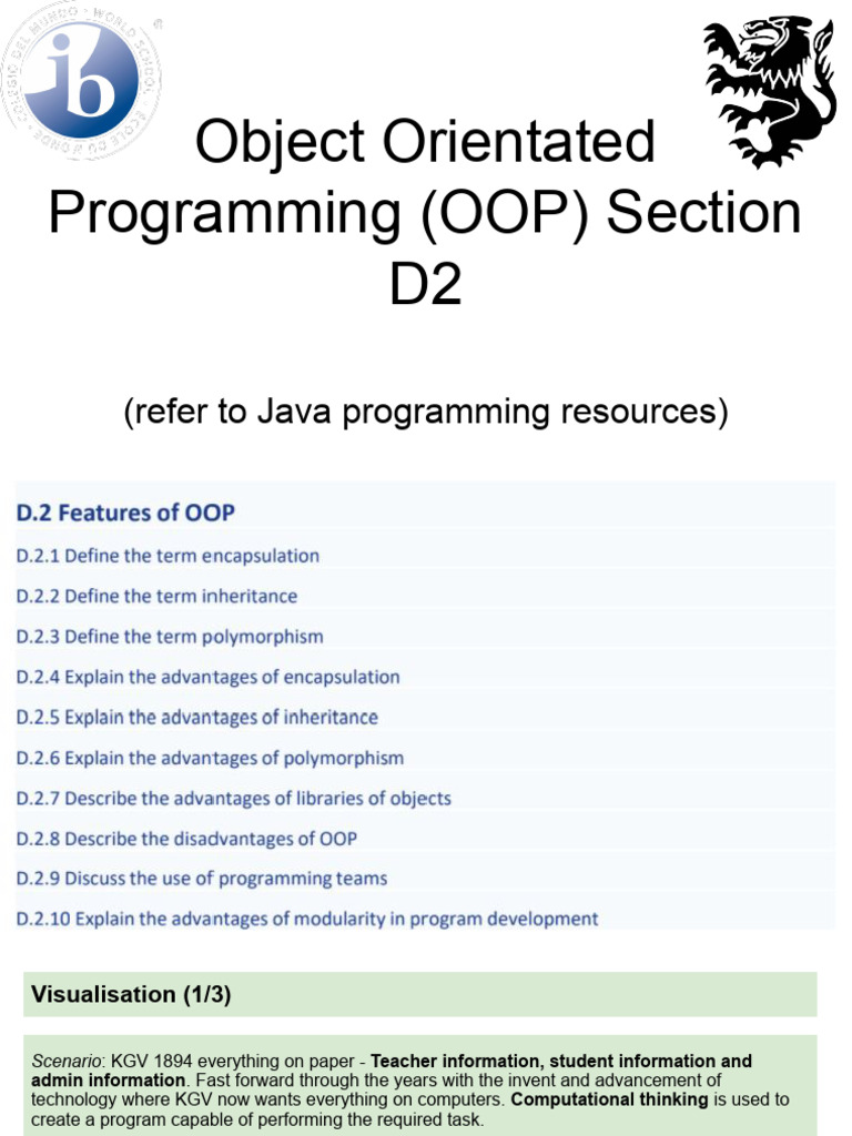 Student Ib Cs Sl d2 Oop Gry | PDF