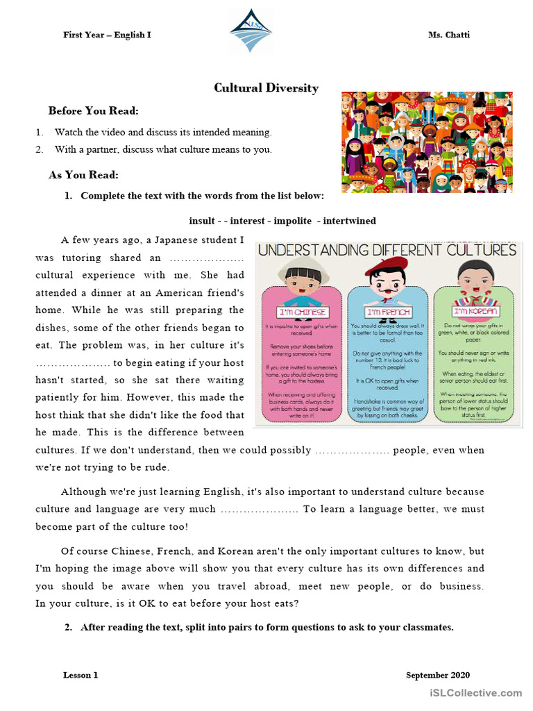 Cultural Diversity | PDF