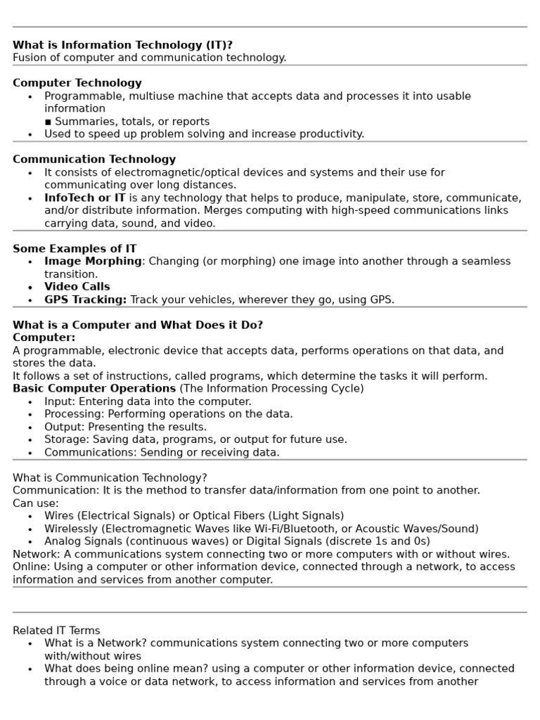 Lecture Slides summary | PDF | Printer (Computing) | Computer Monitor