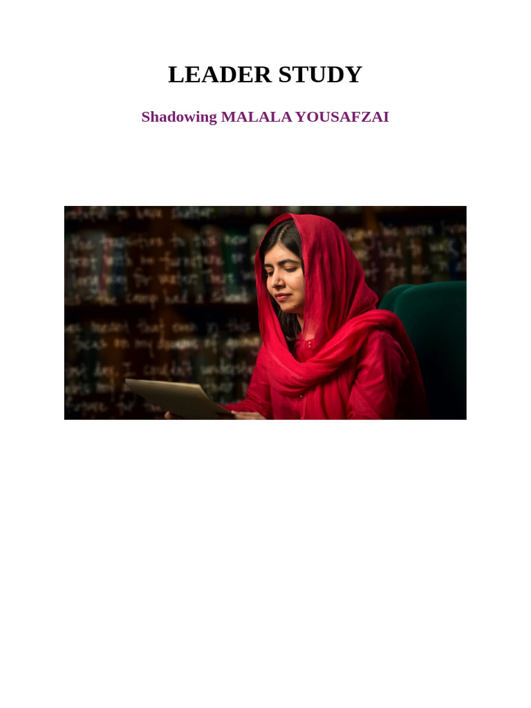 Leader Study | PDF | Malala Yousafzai