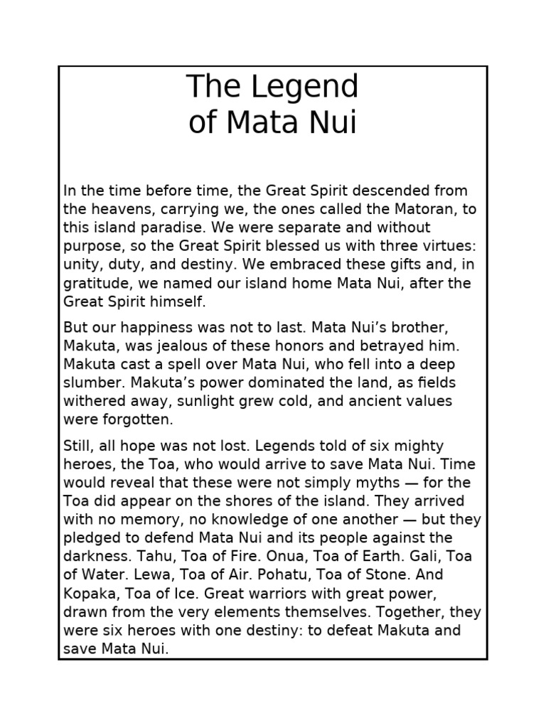 Mystery of Metru Nui | PDF