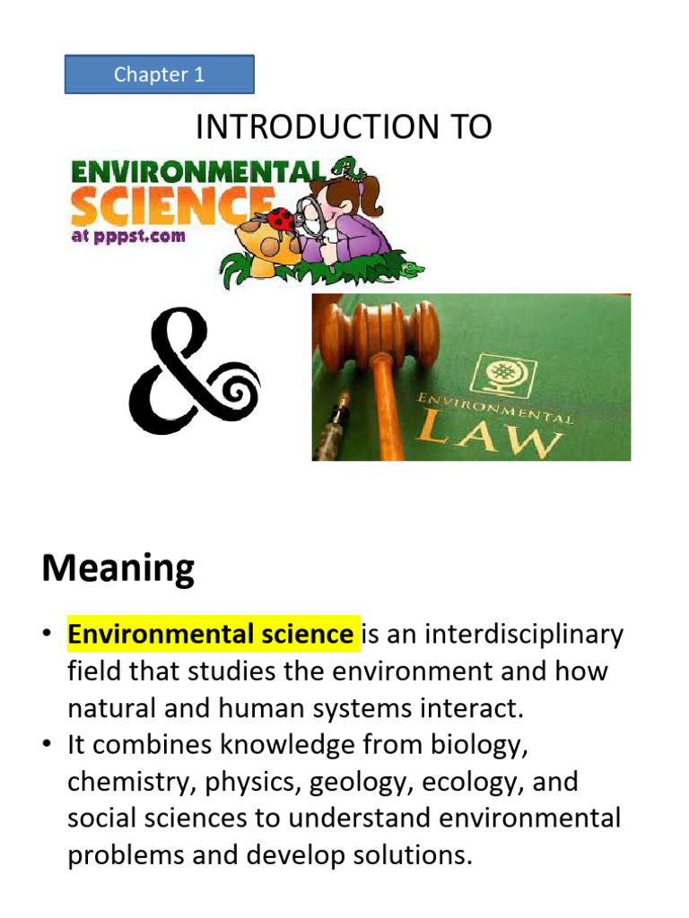 Chapter 1 - Introduction Environmental Science - Copy | PDF | Ecosystem ...