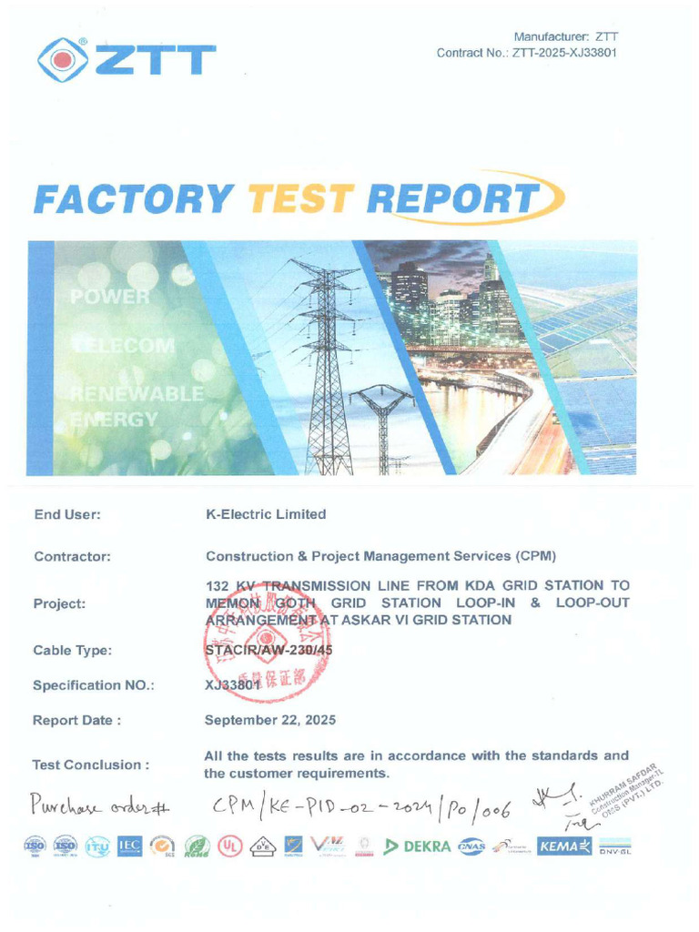 8. FAT Report STACIR Conductor_compressed | PDF