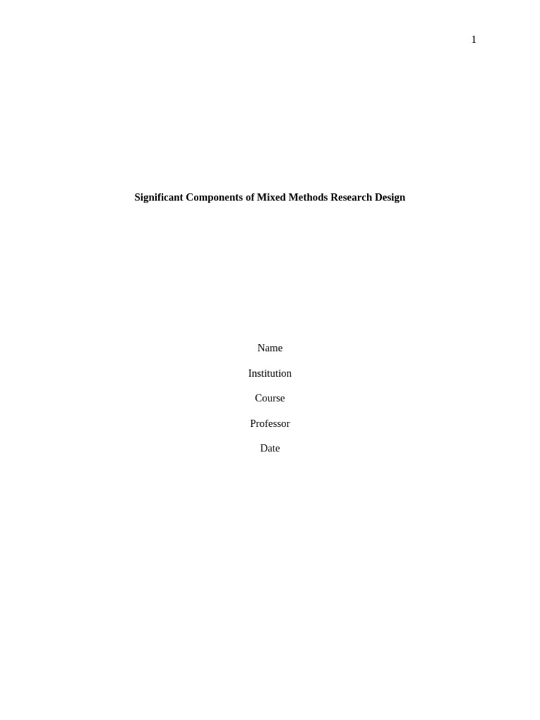 The Two Primary Types of Mixed Methods Designs - Edited. | PDF ...