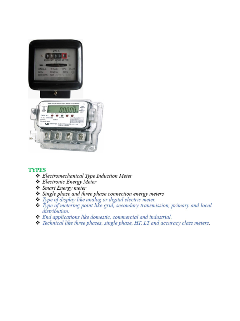 Introduction of Energy Meter and Types | PDF | Inductor | Physical ...