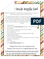 Second Grade Supply List 2012