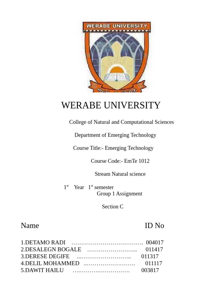 Emerging Group 1 Assignmet | PDF | Artificial Intelligence ...
