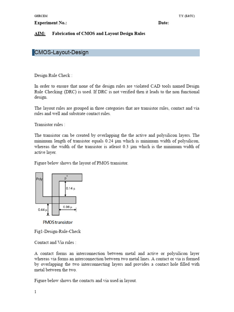 DRC EXP 10.doc | PDF | Semiconductors | Computer Engineering