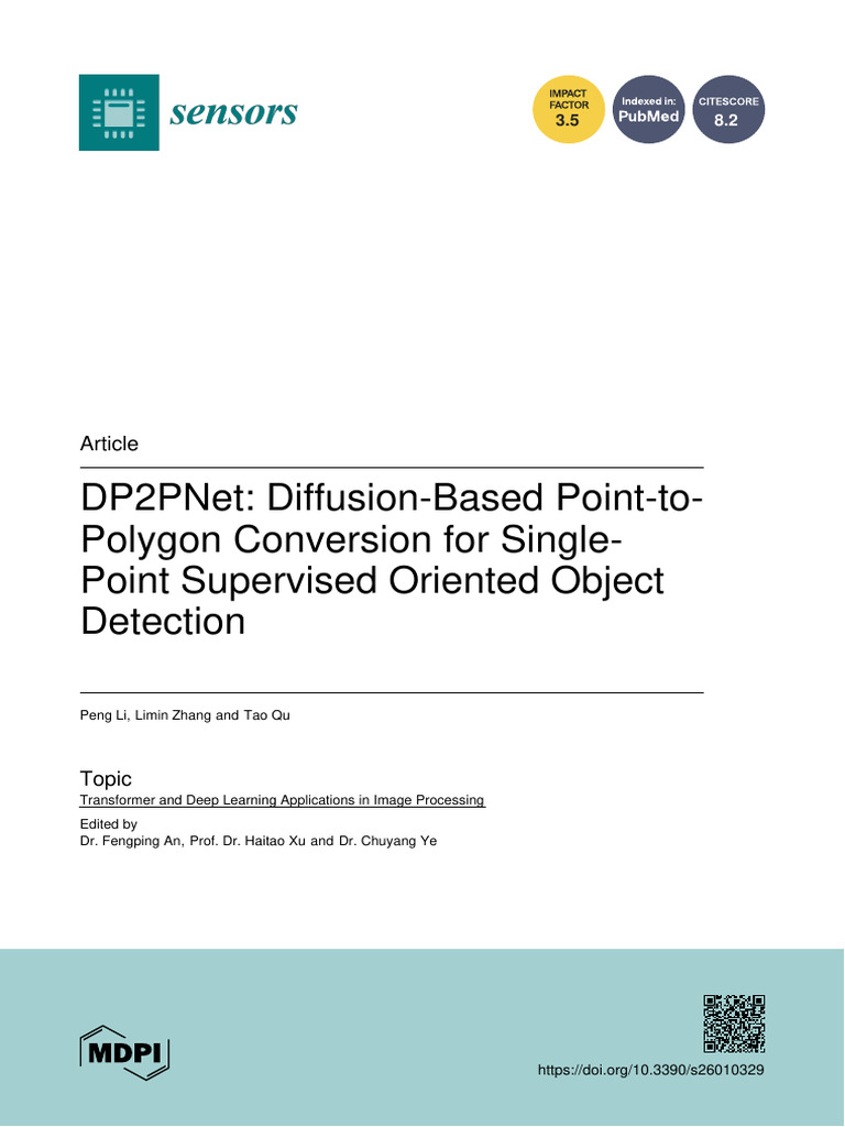 Sensors 26 00329 With Cover | PDF | Applied Mathematics
