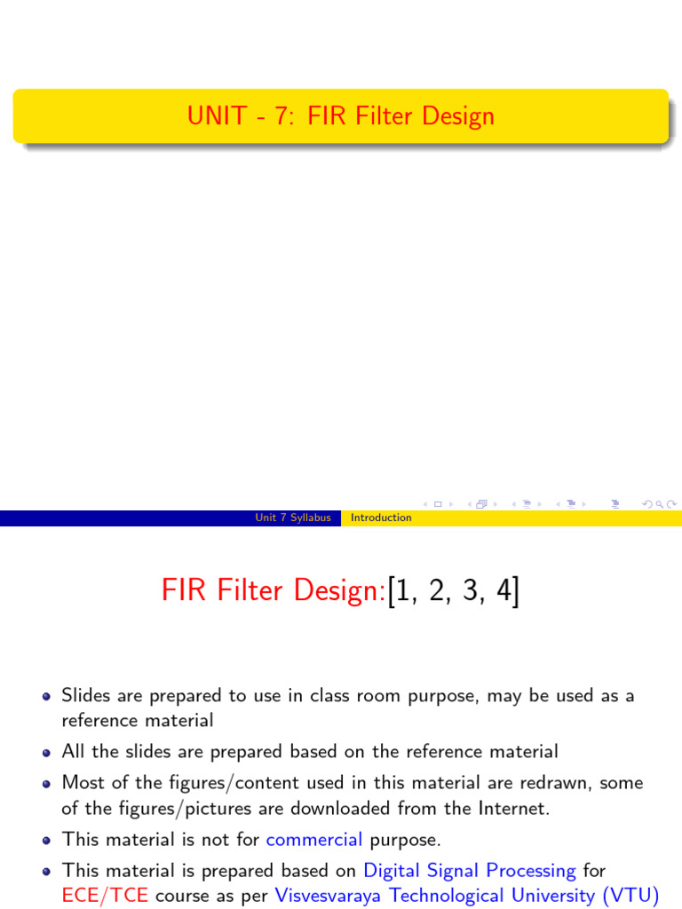 Fir Filter Design | PDF | Filter (Signal Processing) | Electronics