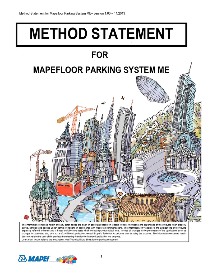 Method Statement Parking System Me | PDF | Epoxy | Concrete