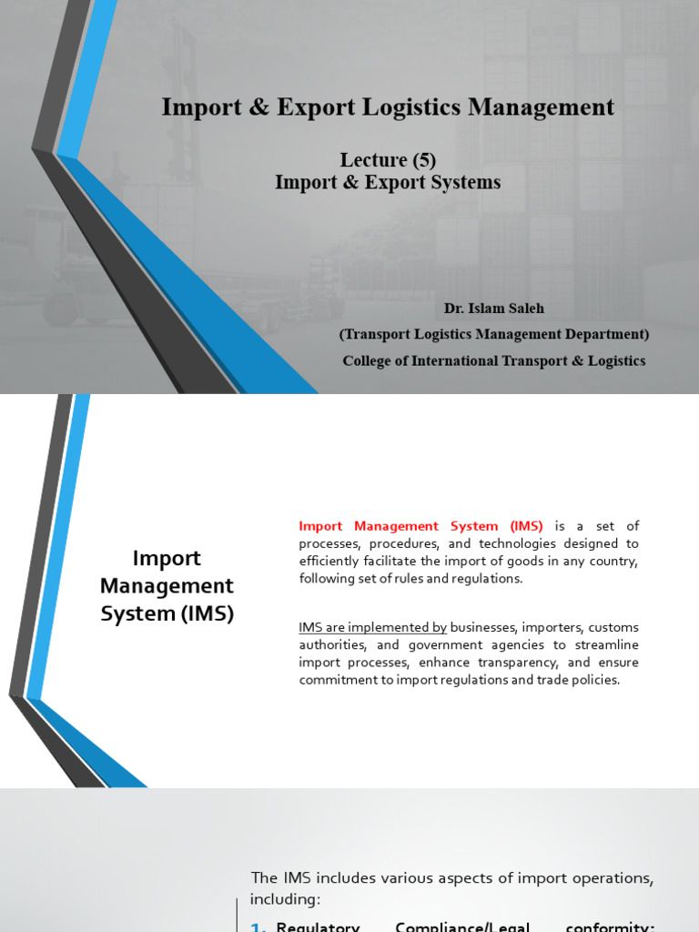 E05 Import Export Systems | PDF | Customs | Banks